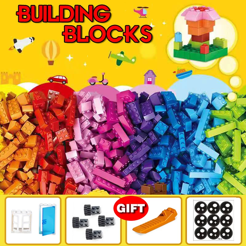 250-1500 PCS DIY Building Blocks City Bulk Sets Bricks Creative Compatible Classic Small Size Toys For Children Gift | Игрушки и хобби