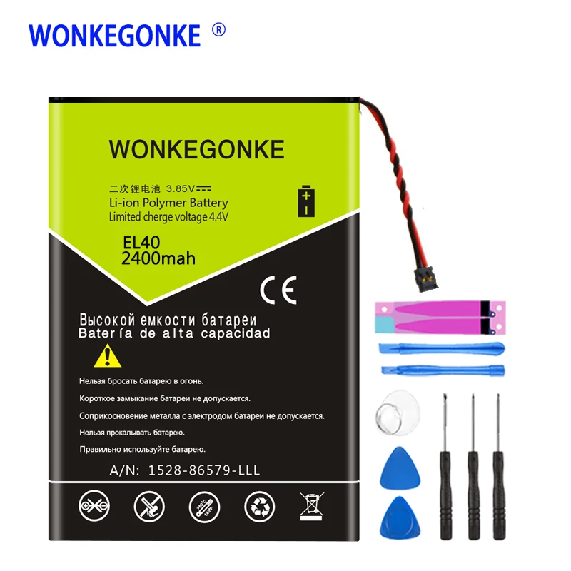 WONKEGONKE EL40 батарея для Motorola Moto E XT1019 XT830C Xt1021 литий-ионные Аккумуляторы Bateria |
