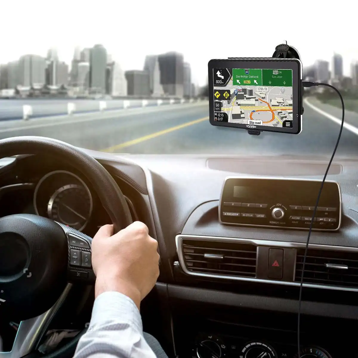 7 дюймов HD gps сенсорный экран портативный 8 Гб gps навигатор FM передача ультра тонкий автомобиль грузовик gps трекер навигационная система