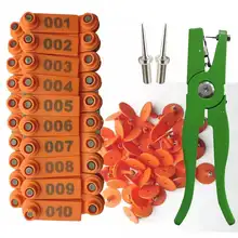 Плоскогубцы для овец и животных 001-100, набор для идентификации коз с 2 шт. штифтами для установки бирки для крупного рогатого скота