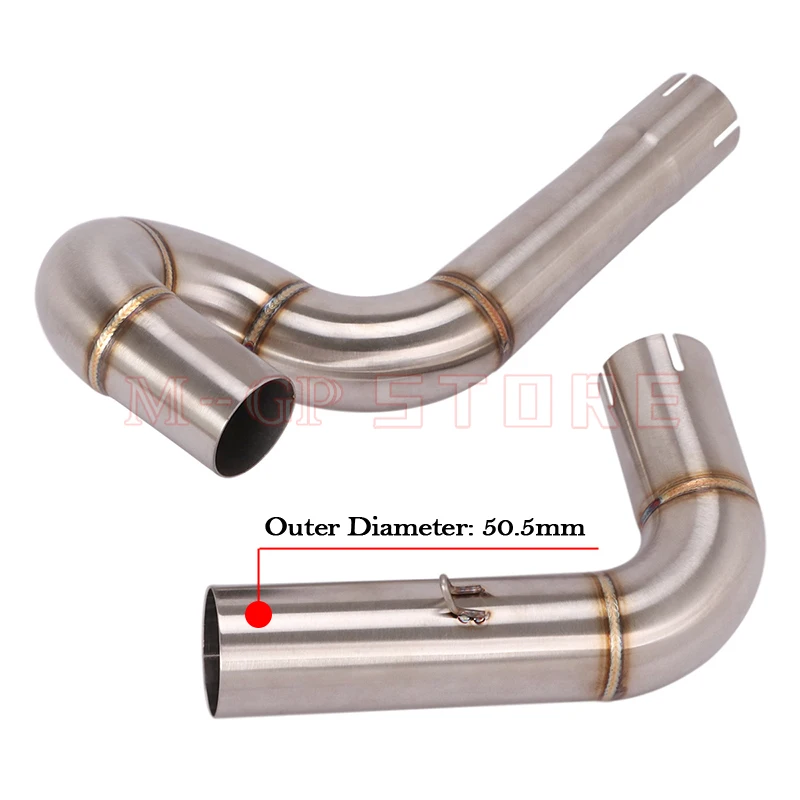 Voor Benelli 502c Moto Escape Volledige Systeem Motorfiets Uitlaat Midden Link Pijp Gemodificeerde DB Killer Tube Eliminator Verbeterde Slip Op Db Killer Uitlaat Achter Pijp Uitlaat (Color : A2