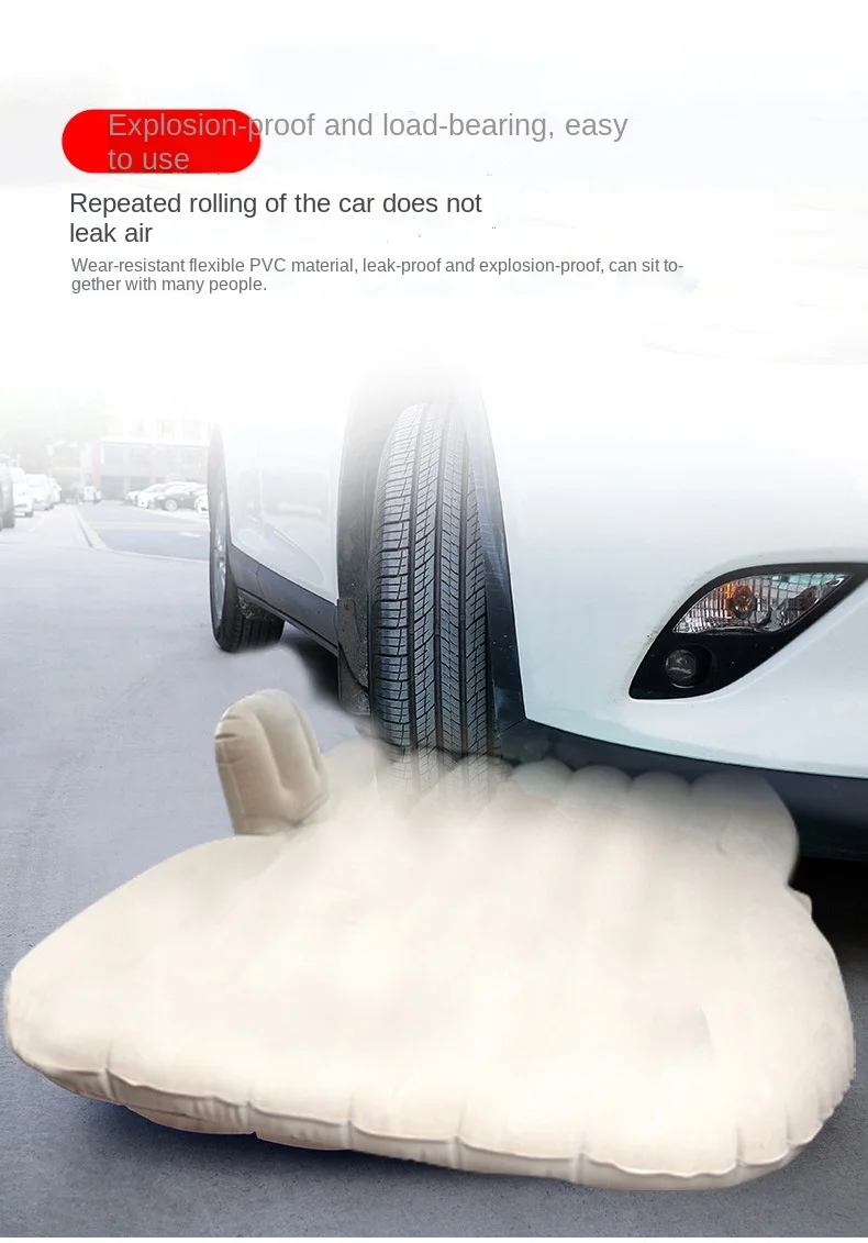 Description Picture 2 of itemMultifunctional Car Inflatable Mattress with Head Guard Adult Car Mattress Car Flocking Inflatable Bed Wholesale