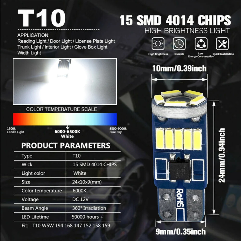  ȭƮ LED  Ǯ ,  , ޸  W204 C300 C350 C63 AMG T10-15SMD   ü