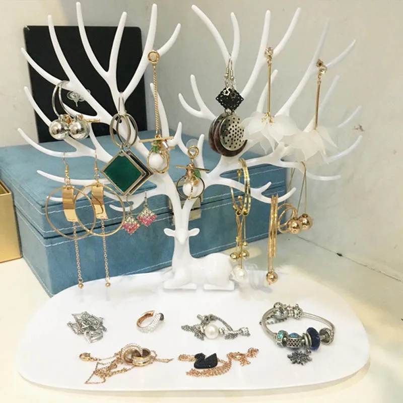 Beauty Deer Stand Display Holder Show Rack Display Necklace Organizer  Jewelry Organizer 3 Color Necklace Earring Free Shipping