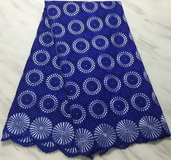 

blue swiss lace fabric african lace fabric cotton swiss voile lace in switzerland 5yards nigerian lace fabric for dress PL11370