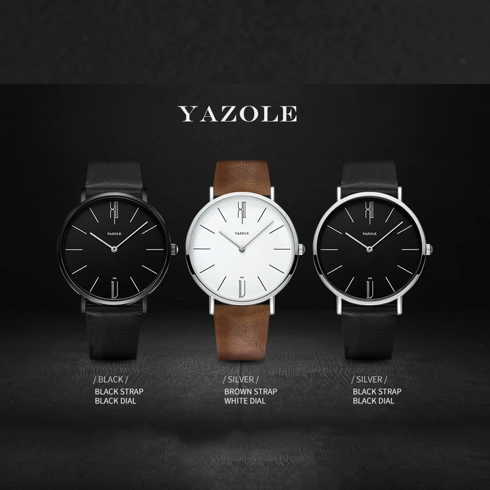 New Men's Watch Minimalist Modern Creative Quartz Watch For Men UltraThin Leather Casual Male Wristwatch Clock Relogio Masculino