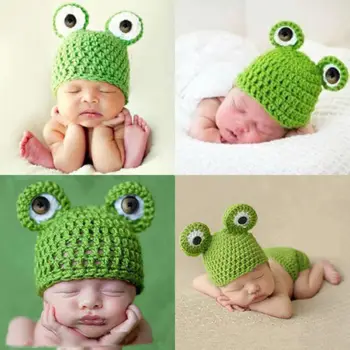 

Cute Newborn Baby Girl Boy Kids Crochet Knit Photo Photography Prop Hats Beanie Costume