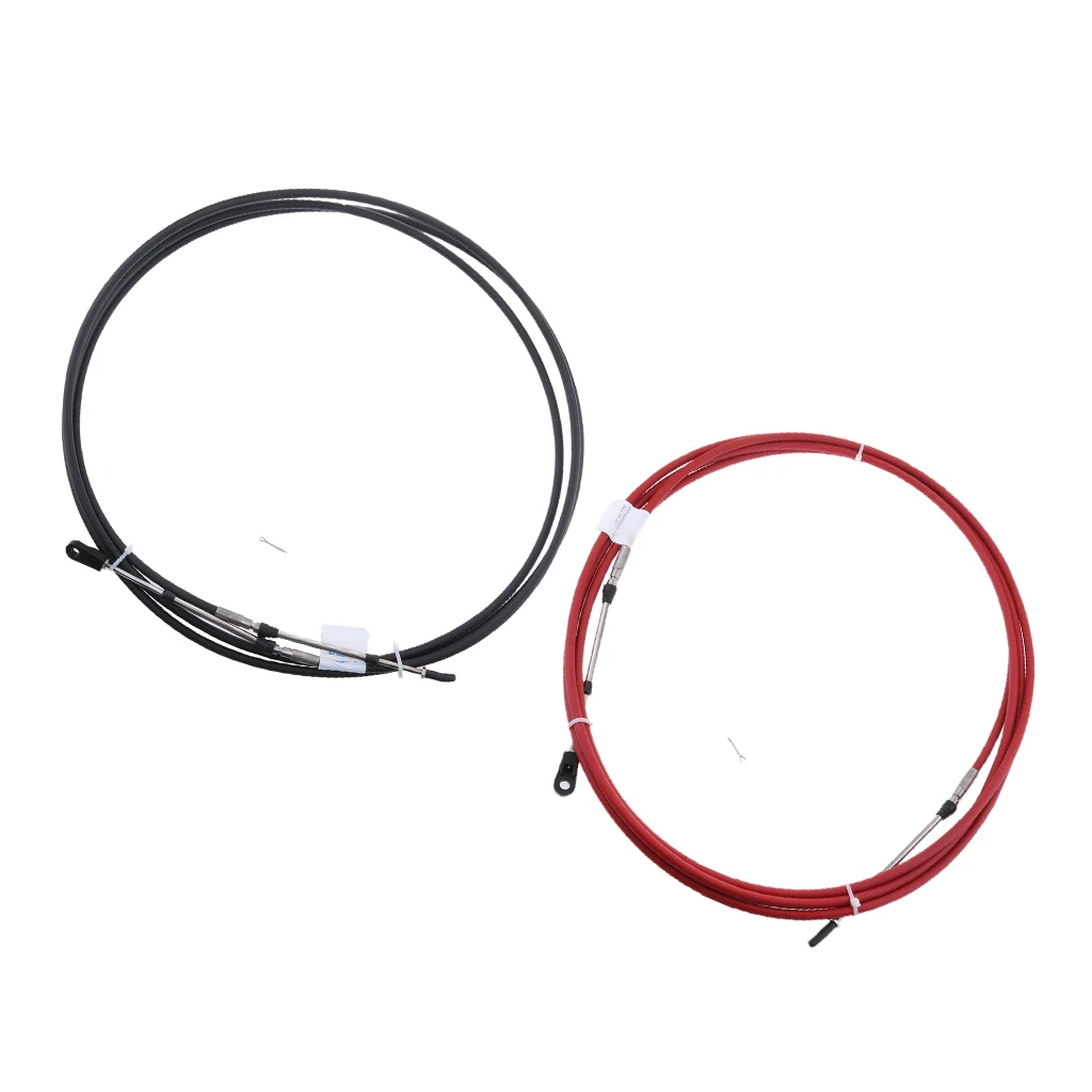 2 Pieces Throttle Shift Remote Control Box Cable fit for Yamaha Marine / Yachts