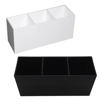 

3 Slot Cosmetics Brush Storage Case Acrylic Solid Color Makeup Tools Holder Organizer Box Durable Makeup Tool