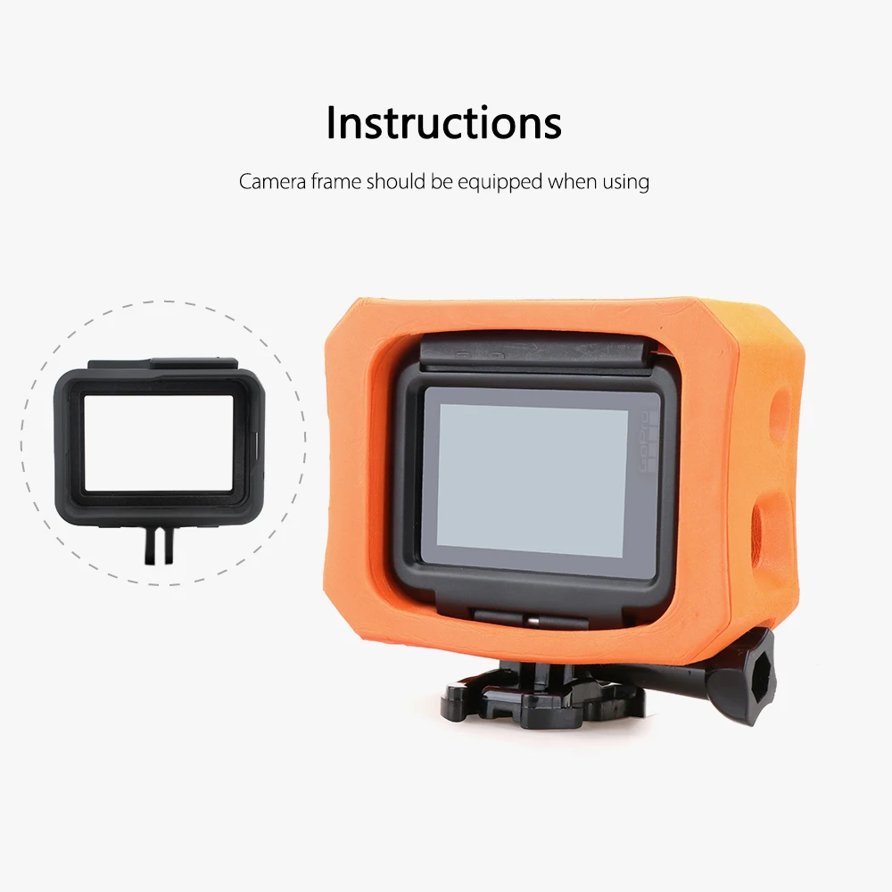 Vamson для Go pro защитный чехол оранжевый поплавок чехол для GoPro Hero 7 6 5 черный 7 серебристый белый водонепроницаемый чехол Аксессуары для камеры