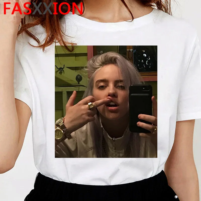 Billie eilish футболка женская мода Топ хип-хоп Футболка harajuku Эстетическая ulzzang 90s футболка kawaii забавная женская с коротким рукавом - Цвет: 4609
