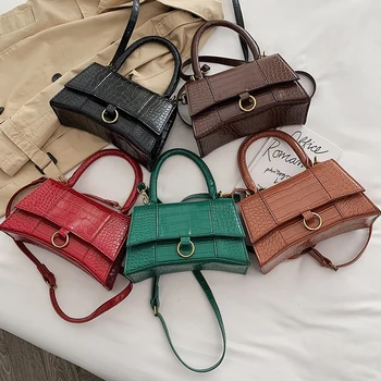 

Alligator Trapezoid Top-handle Handbags Woman Shoulder Messenger Bag Fashion Crocodile Pattern Crossbody Bags Ladies Clutch INS