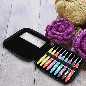 

9Pcs Crochet Hooks Set Knitting Smooth Needles Tools Ergonomic Crochet Set Case Home Use Sewing Tools For Diy Craft Tools Y