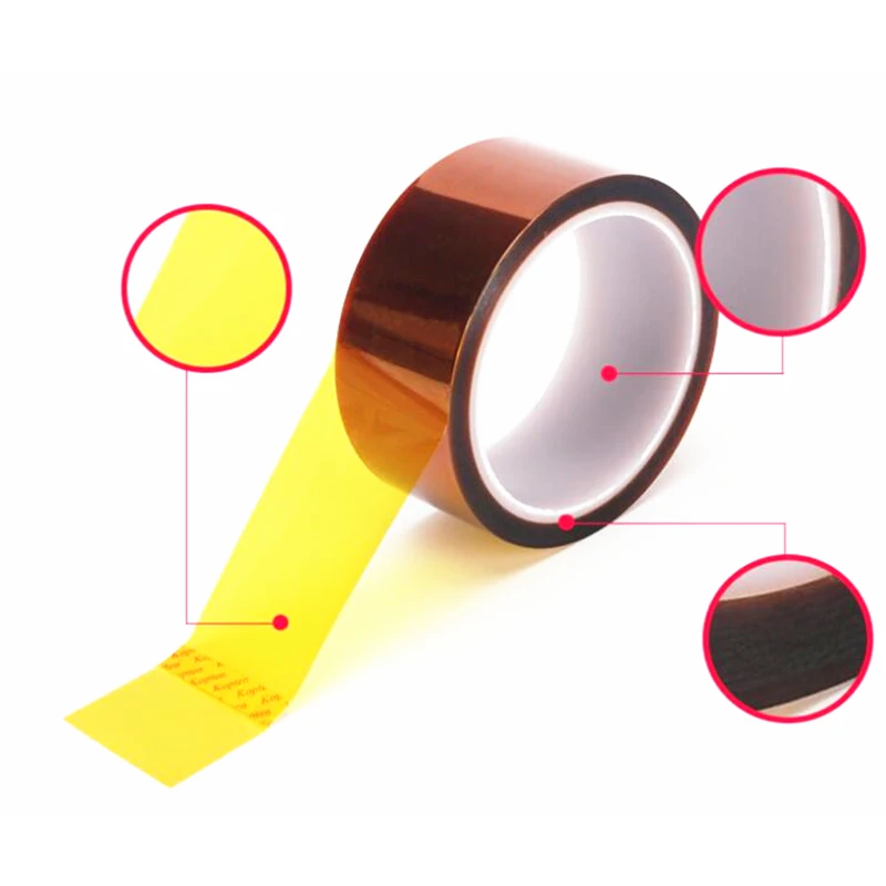 30mm-100mm 고온 방지 열 침대 테이프 Kapton 폴리이 미드 절연 단열 접착 테이프 PCB 보호