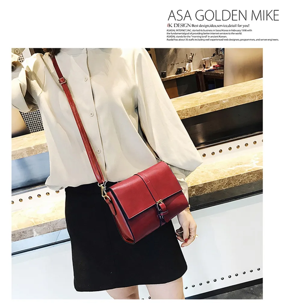 

Women's Fashion All-purpose Small Square Bag Single Shoulder Messenger Bags Mini Handbag PU Leather Shoulder Bag torebki damskie