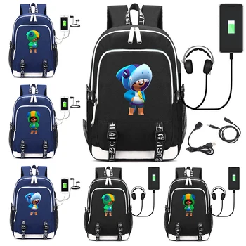 

New Anime Game Character Leon Backpack For Boys Girls Travel Laptop Shoulder Bag Kids Teens School Bags Bookbag for Gift Mochila