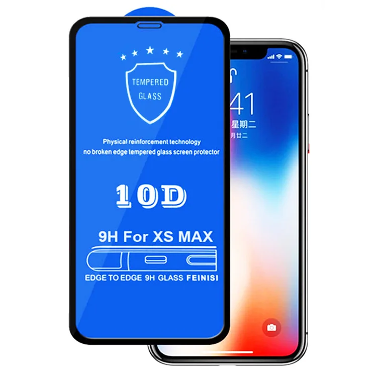 Ekvinor 100pcs DHL For iphone XS Max XR X Tempered Protective Glass 10D Full Cover Screen Protector for iPhone 6 7 8 6S Plus|Phone Screen Protectors| - AliExpress