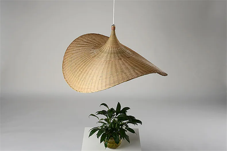Вегетарианский Ресторан соломенная шляпа небольшой Droplight Корея современные китайские бамбуковые лампы и фонари