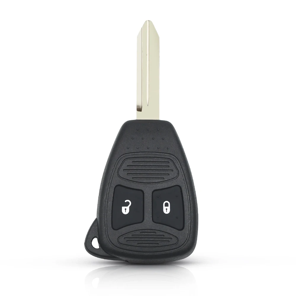 KEYYOU 10 шт. Сменный Футляр для ключей для Chrysler 300C PT CRUISER для Jeep Dodge 2 кнопки дистанционного ключа оболочки Uncut Blade