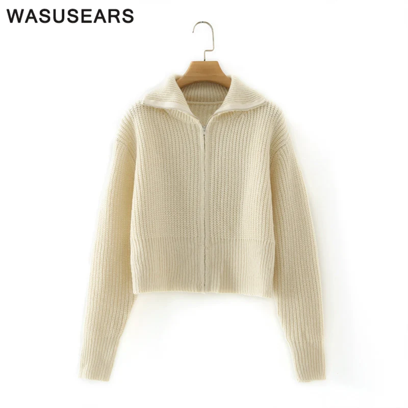 Однотонные свободные свитера с длинным рукавом женский свитер отложным