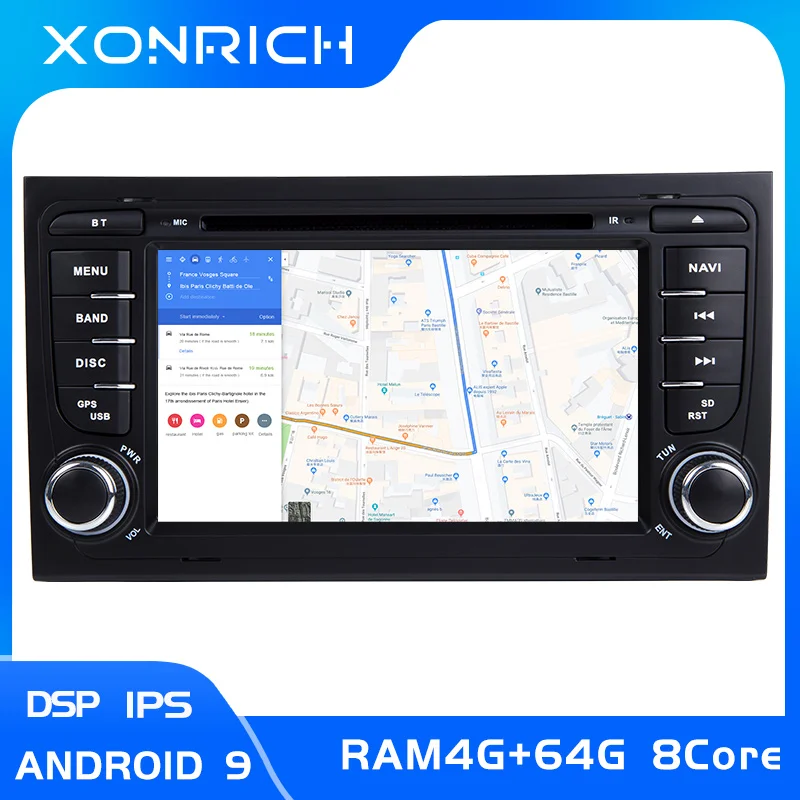7 &quotIPS DSP 4G 64G 2 din Android 9 GPS Авторадио Мультимедиа для Audi A4 B8 B6 B7 S4 RS4 SEAT Exeo Навигация dvd