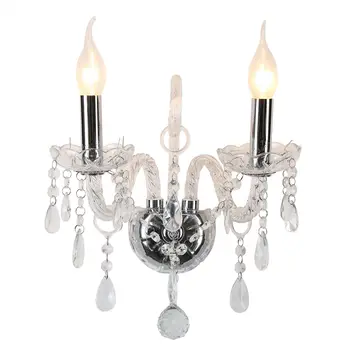 

Honhill K5 Crystal Wall Lighting Fixture Indoor Vintage Candlestick Wall Lamps Rope Wall Lamp E14 220V Ship From EU