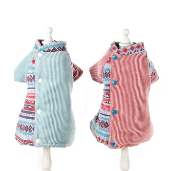 

Warm Winter Pet Dog Coat Clothes Thick Dog Jumpsuits Vintage Overall Fleece Small Dogs Outfit Pet Outfit Clothing Ropa Perro 10A