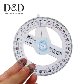 

Plastic Round Ruler Patchwork Ruler 360 Degree Pointer Protractor Ruler Angle Finder Swing Arm For School Office Sewing Supplies