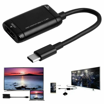 

USB Type C to HDMI Adapter HDTV Cable Converter Adapters For Phone Tablet Laptop Connected to TV Monitor
