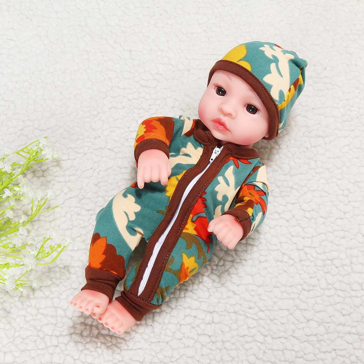 10 ''мини Reborn Baby девочка мальчик полный силиконовый винил милый одет младенец кукла реалистичные Bebes Reborns для малыша Купание кукла 26 см