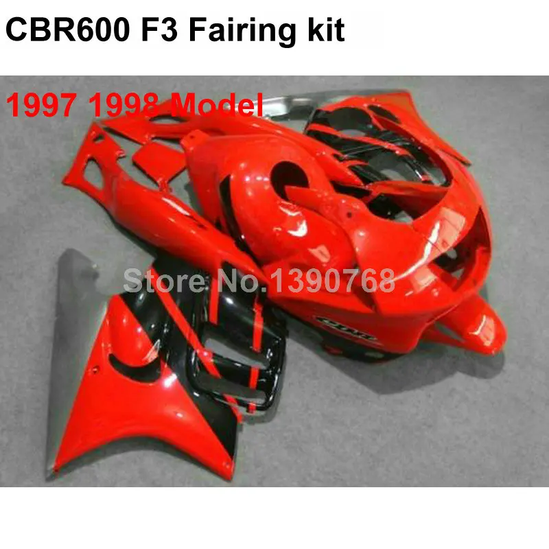 ABS пластик Обтекатель для Honda красный CBR600 F3 1997 1998 обтекатели комплект CBR600 F3 YH60
