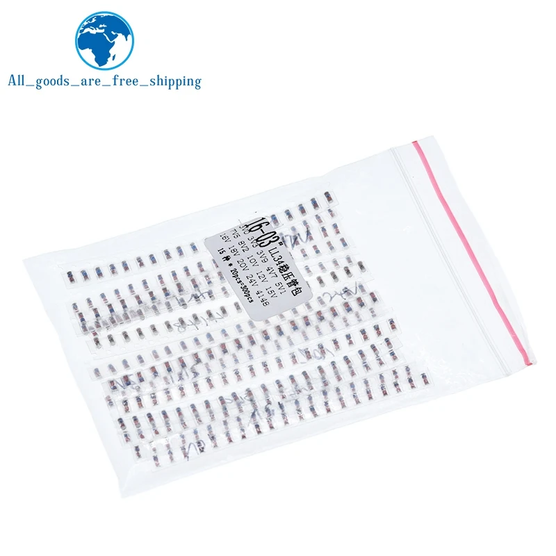 TZT LL34 SMD Zener пакет диодов 1/2W 3v-24v 15 видов * 20 шт. = 300 комплект 1N4148 | Электронные