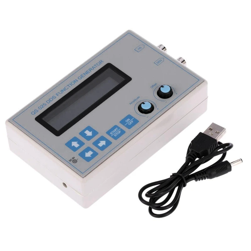 Dc9V 1Hz-65534Hz 1602 Lcd Display Digital Dds Signal Generator Module Square Sawtooth Trilateral Sine Wave Function+Usb Cable