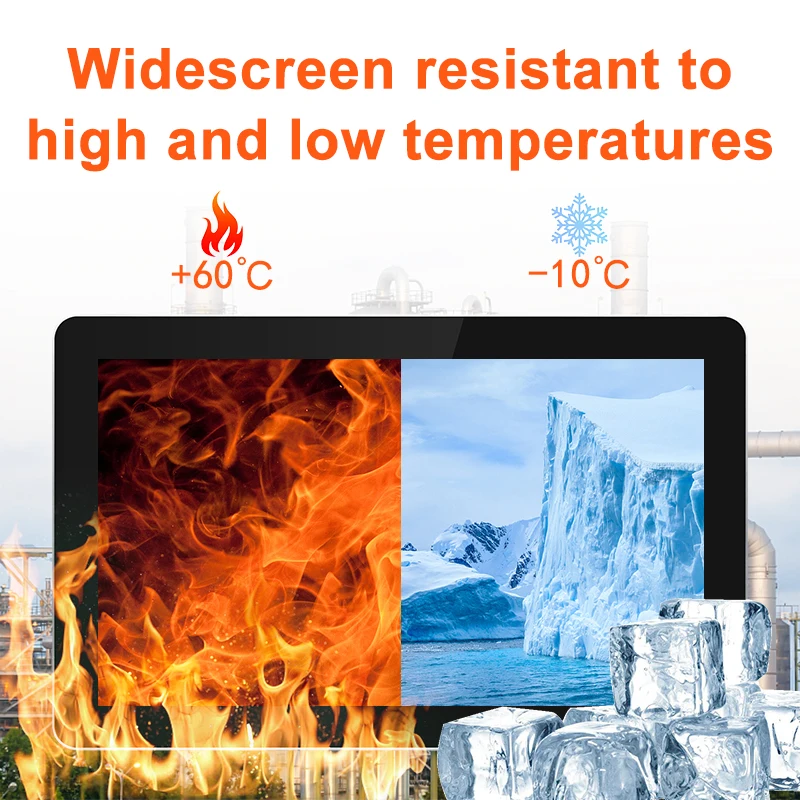 15.6 Inch Industrial Panel PC Widescreen Waterproof Dustproof Fanless Cooling All In One PC Mini Computer Capacitive Touch Wifi