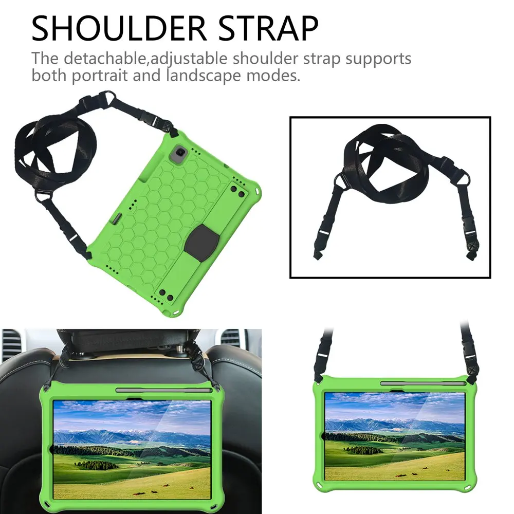 For Samsung Galaxy Tab A7 10.4 2020 with strap EVA materials tablet cover for Galaxy Tab S5e S6 Kids case for SM-T500 T720 T860-1