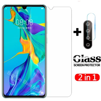 

2 in 1 Camera Tempered Glass On the for Huawei P30 lite P30Lite 9H Full Cover Light Screen Protector Protective glass film