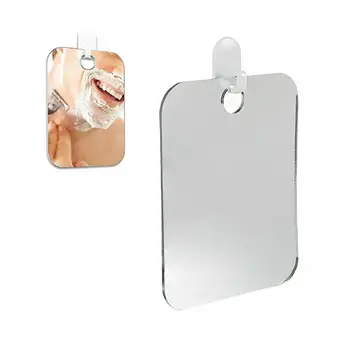 

Anti Fog Mirror Shaving Cosmetic Bathroom Shower Wall Suction Mount Adhesive Hook Display Bath Mirrors 6.8 x 5.2" Acrylic