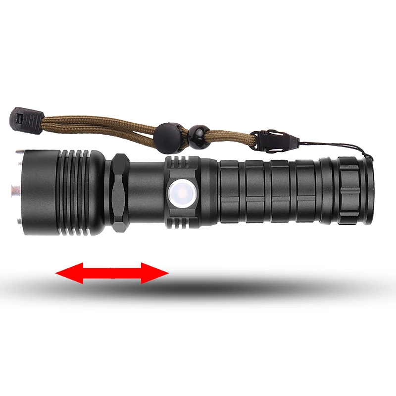 XANES P50 XHP50 3-5Modes Телескопический кабель USB фонарик с мигалкой Аккумуляторный 18650 Батарея факел Световой Фонарь для прожектор для кемпинга