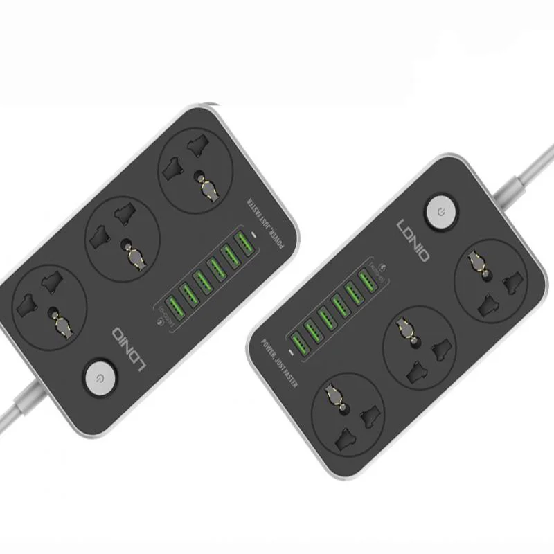 

Шесть USB-разъемов Универсальный штепсельный удлинитель