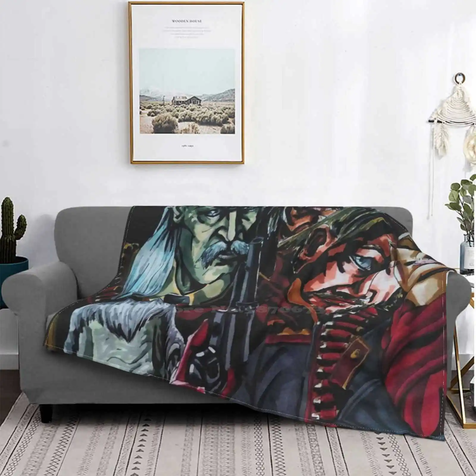 Metal Gear Solid R Ocelot Portrait (Originale) Coperta Per Aria Condizionata Coperta Soft Throw Metal Gear Solid Metal Gear Solid 2