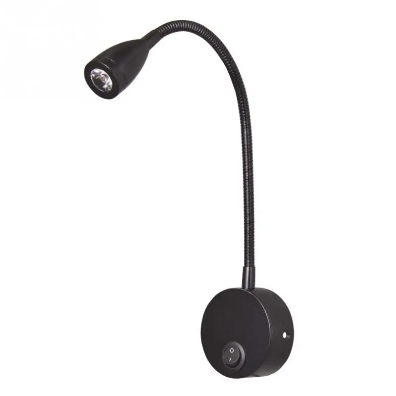 12V Led 360 градусов вращение прикроватная лампа на колесах чтение светильник Уход за глазами лодки Портативный - Цвет: B-Black