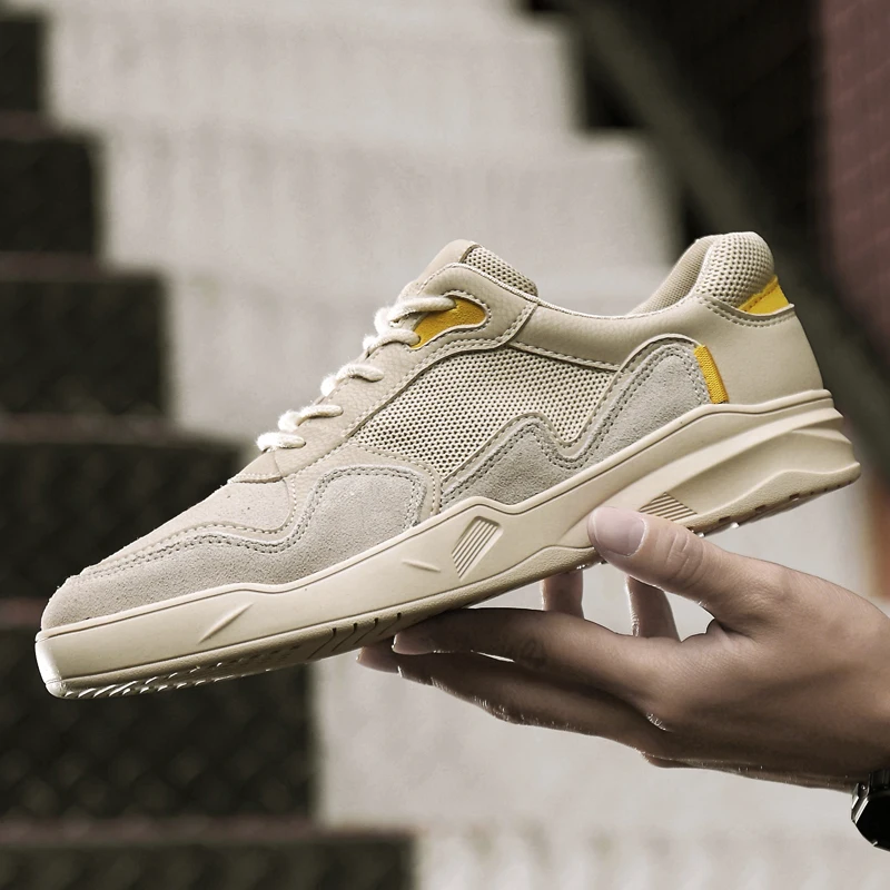 Мужская обувь летние дышащие лоферы из натуральной кожи осенние удобные