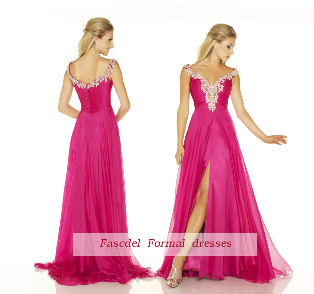 vestidos de 15 años 2020 v-neck hot sale free shipping chiffon prom evening party peach long bridal beach graduation dresses