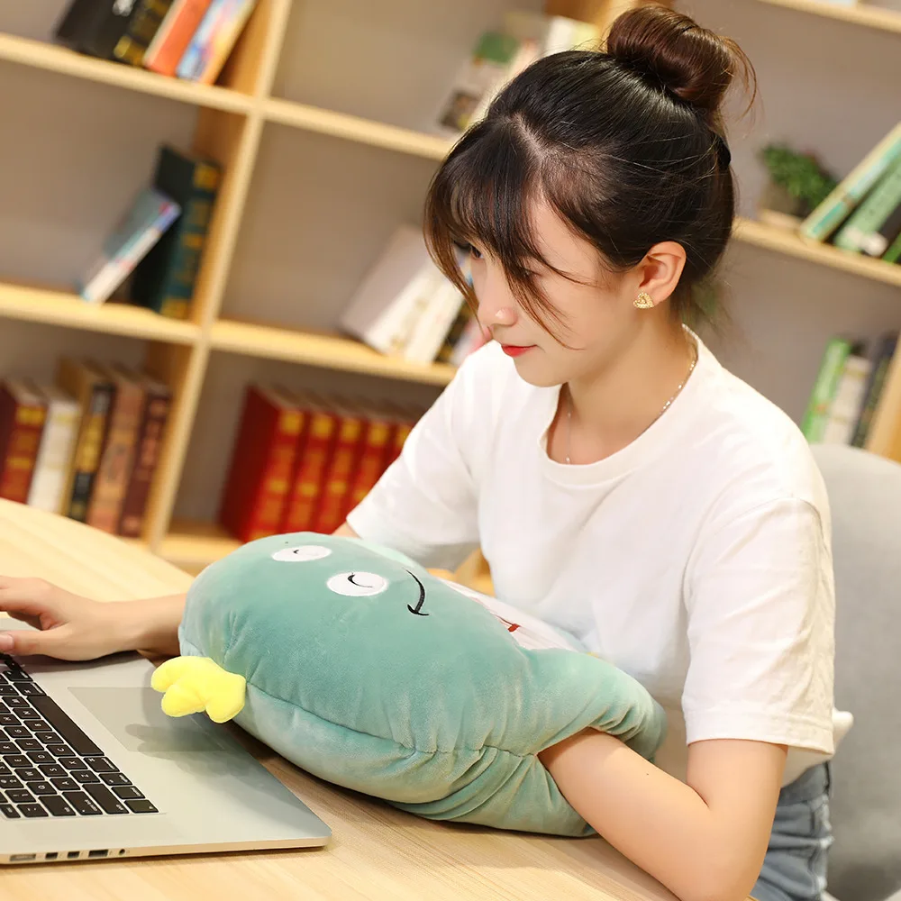 Мультяшные животные подушка для телефона плюшевые мягкие динозавр Единорог коала свинья руки теплые прозрачные подушки для сна реквизит