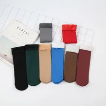 Женские забавные носки в стиле Харадзюку; Осенние повседневные носки; зимние теплые плотные бархатные прямые зимние сапоги; носки; Calcetines Mujer