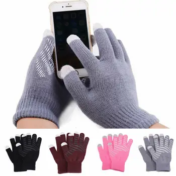

New Touch Screen Gloves For Women Men Soft Winter Men Women Warm Mittens Autumn Winter Touch Screen Smart Phone Knit Glove Women