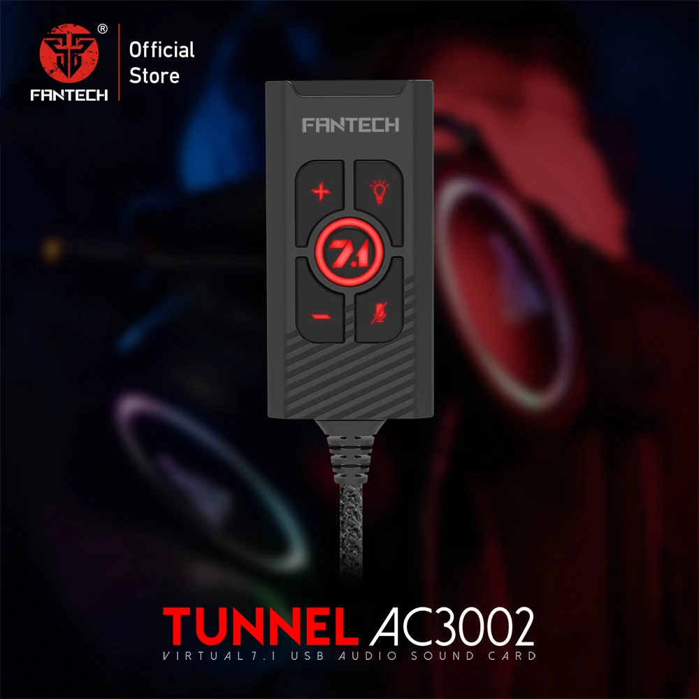 FANTECH AC3002 7,1 Аудио Звуковая карта регулятор громкости и микрофона управление риском Лер 7,1 дополнительные функции для игровой гарнитуры Earpods