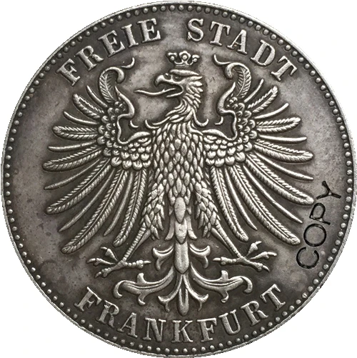 1859 Пособия по немецкому языку 1 Талер копия монет 33 мм