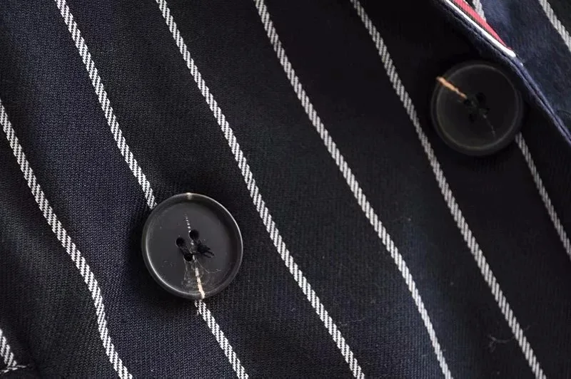 AliExpress Женское пальто Осень стиль блогер Стиль Знаменитостей полосы контрастных цветов британский стиль костюм