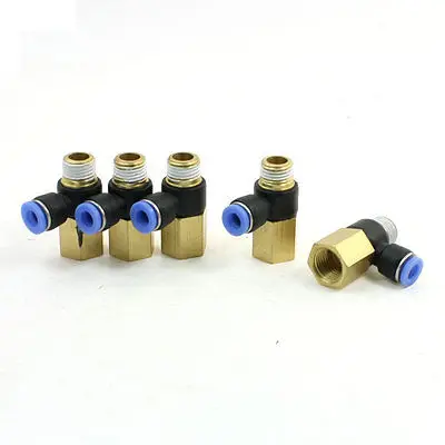 

5pcs 6mm to 13mm Male Female Threaded 3 Ways T Shape Quick Coupler